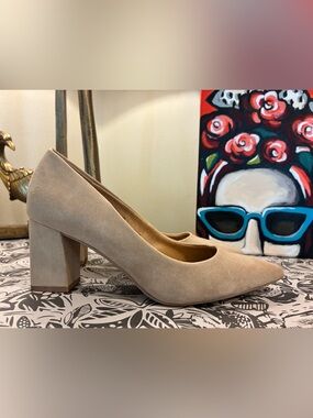 Abound Audry Block Heel Pump, Beige, Sz. 7.5, NWOB